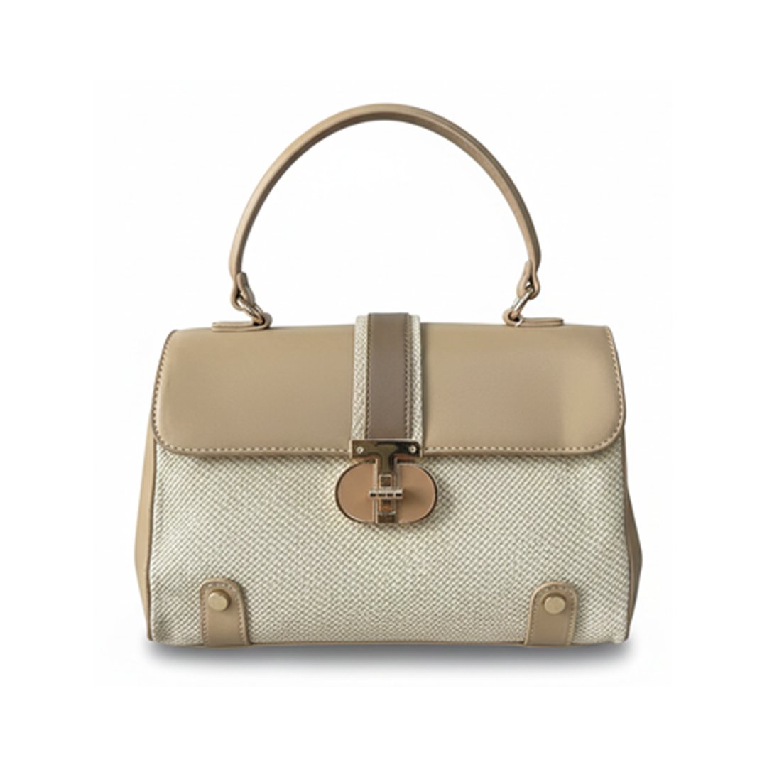 The QAZA Neutral Woven Satchel