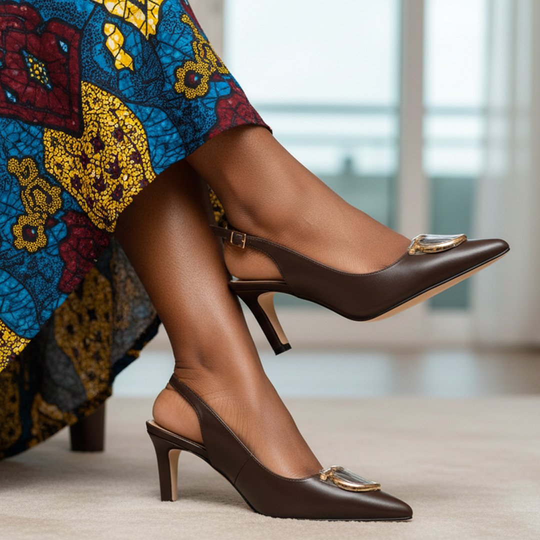 The Dark Chocolate Buckle Pump - Image 3