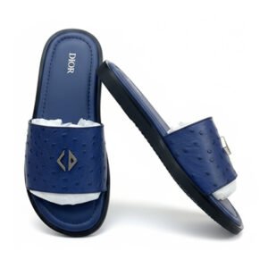 Dior Ostrich-Effect Slide
