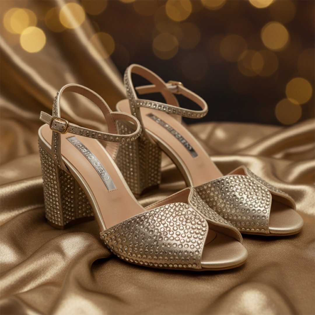 The Golden Goddess Block Sandal - Image 2